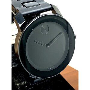 Movado Men's Watch 3600047 Bold Swiss Quartz Black Dial Stainless Steel Rubber
